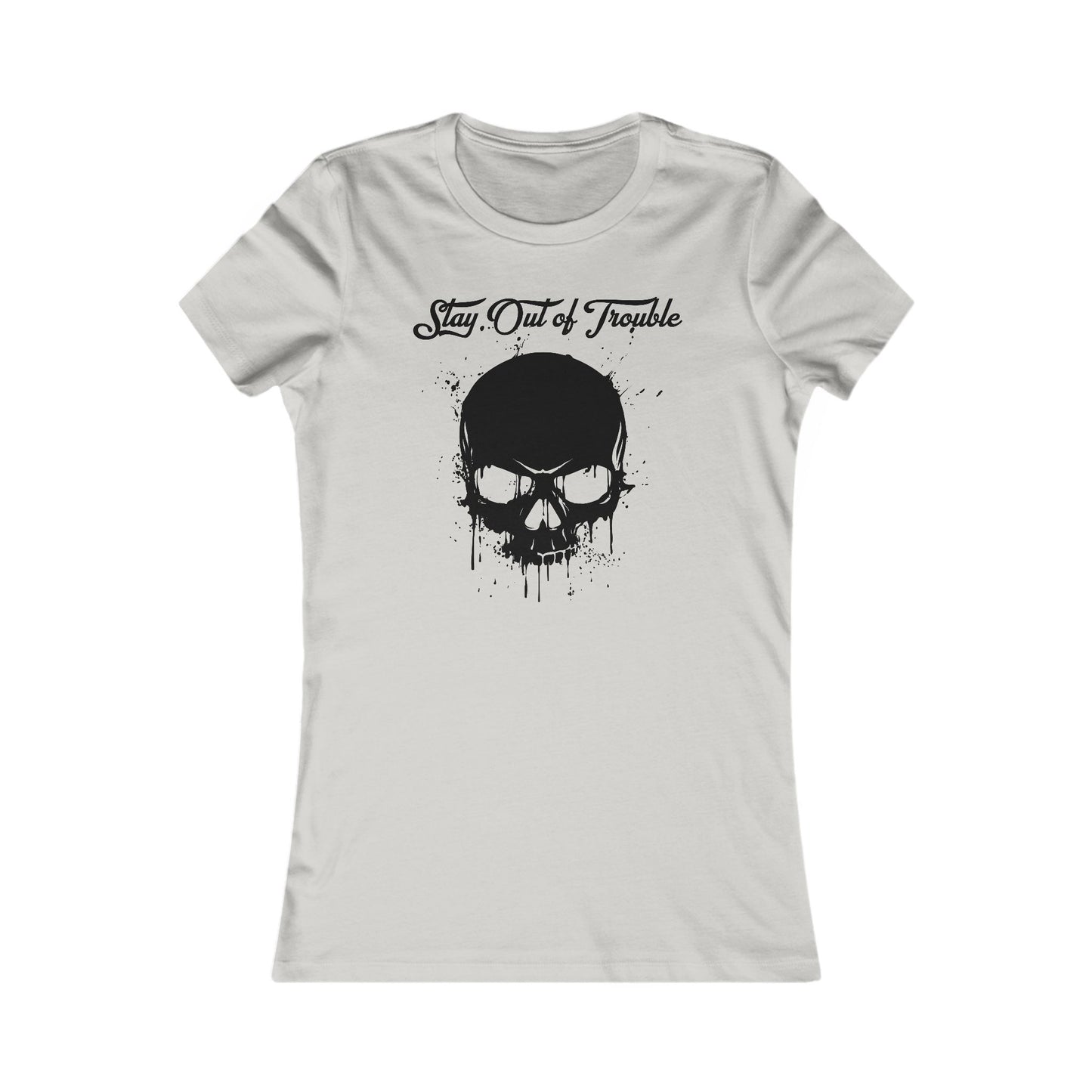 Stay Out of Trouble Women's Skull Graphic Tee