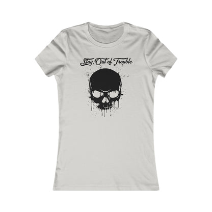 Stay Out of Trouble Women's Skull Graphic Tee