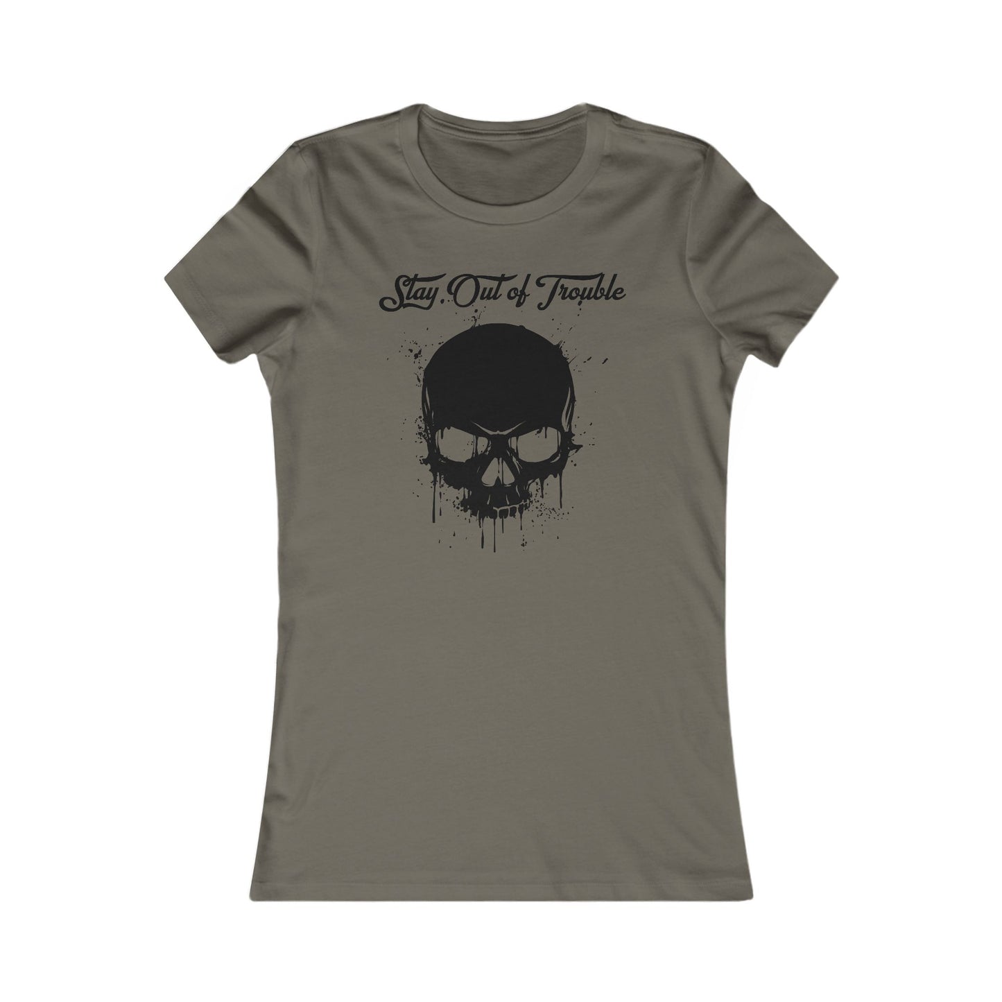 Stay Out of Trouble Women's Skull Graphic Tee