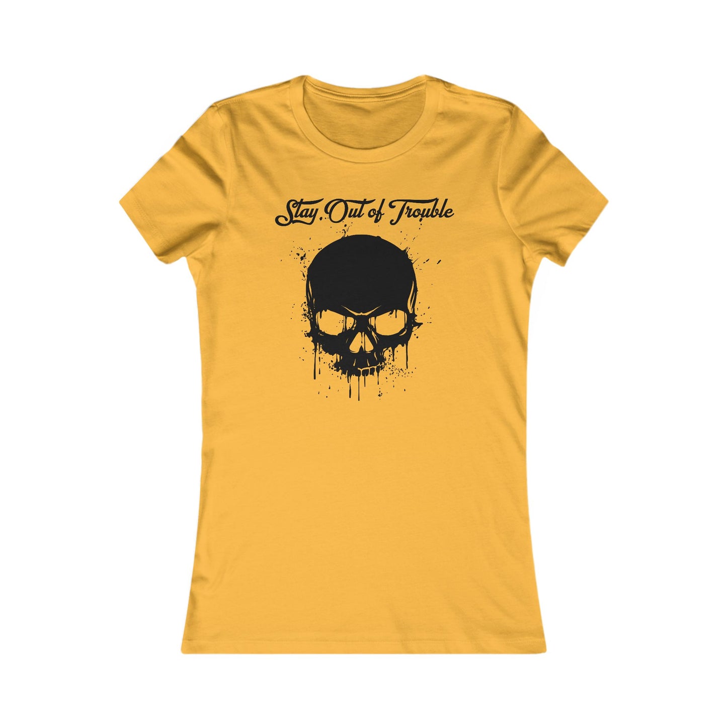 Stay Out of Trouble Women's Skull Graphic Tee