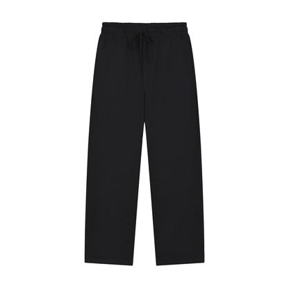 Solid Color Straight-Leg Sweatpants