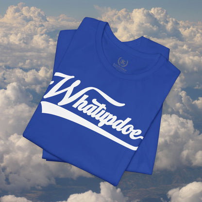 Men's Whatupdoe White lettering Jersey T-Shirt in Various Color Combinations
