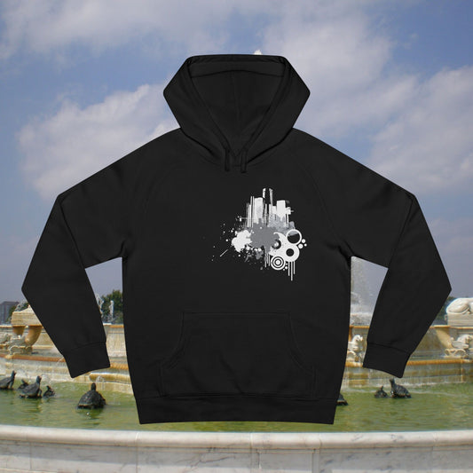 Detroit Grunge 313 Urban Artistic Hoodie White Art