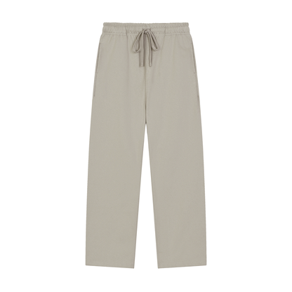 Solid Color Straight-Leg Sweatpants