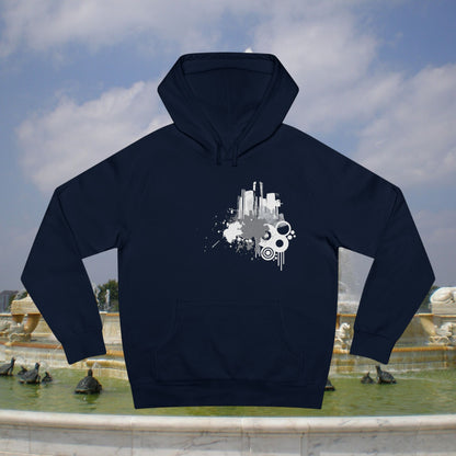 Detroit Grunge 313 Urban Artistic Hoodie White Art