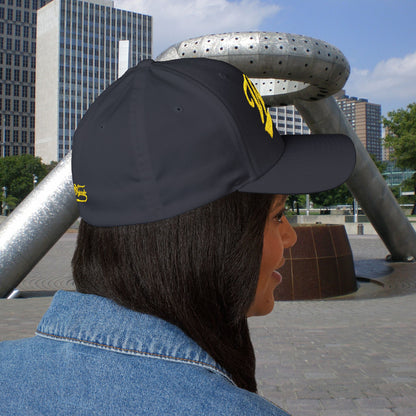 Whatupdoe Gold Lettering Embroidered Fitted Cap in Various Color Combinations