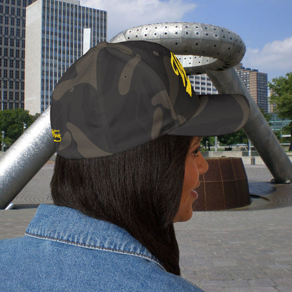 Whatupdoe Gold Lettering Embroidered Fitted Cap in Various Color Combinations