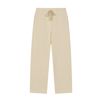 Solid Color Straight-Leg Sweatpants