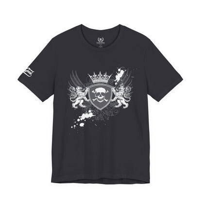 Men's B. Good Winged Skull Shield on Black: Stay Out of Trouble
