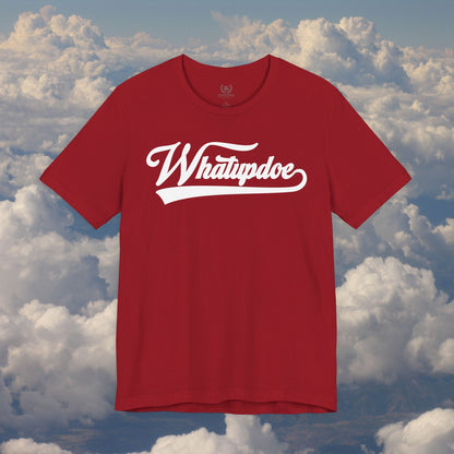 Men's Whatupdoe White lettering Jersey T-Shirt in Various Color Combinations