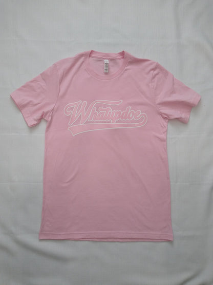 Detroit Whatupdoe Womens Pink & White Sim-Stitch T-Shirt