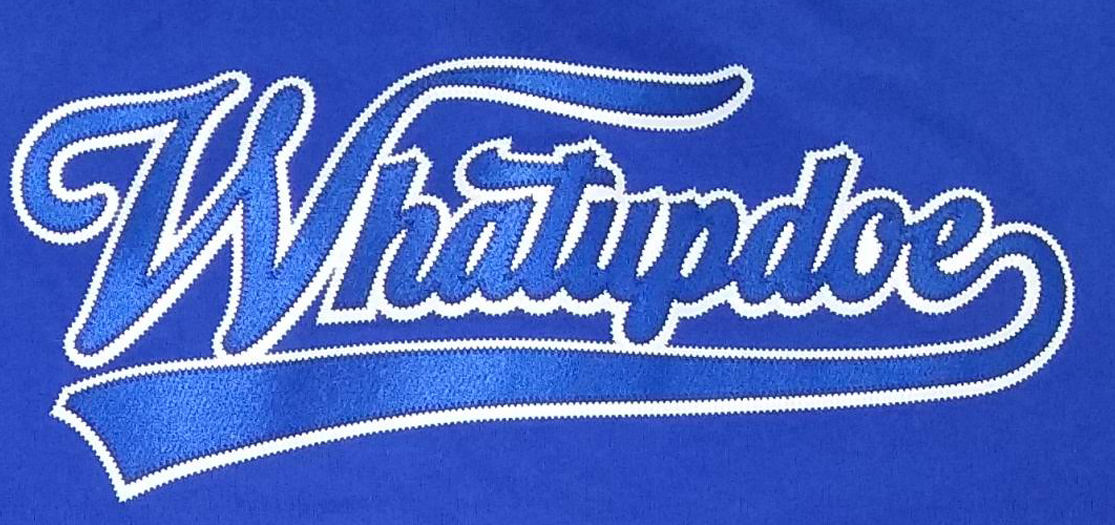 Whatupdoe Blue & White Sweatshirt Pullover Hoodie