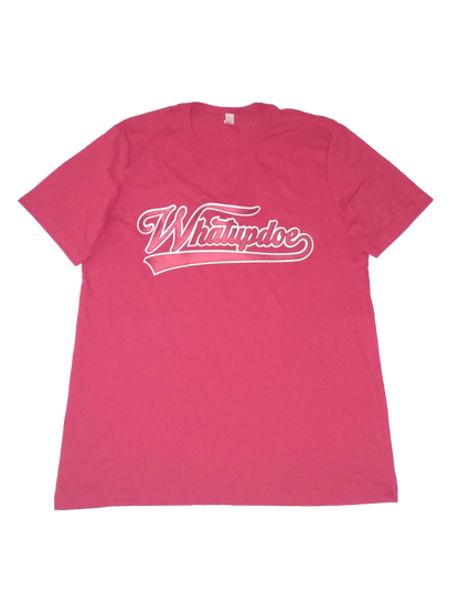 Detroit Whatupdoe Unisex Red & White Sim-Stitch T-Shirt