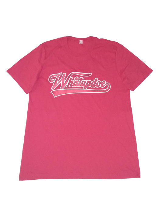 Detroit Whatupdoe Unisex Red & White Sim-Stitch T-Shirt