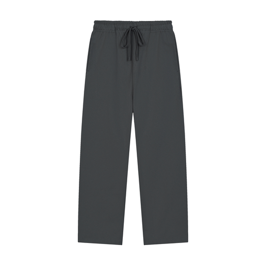 Solid Color Straight-Leg Sweatpants