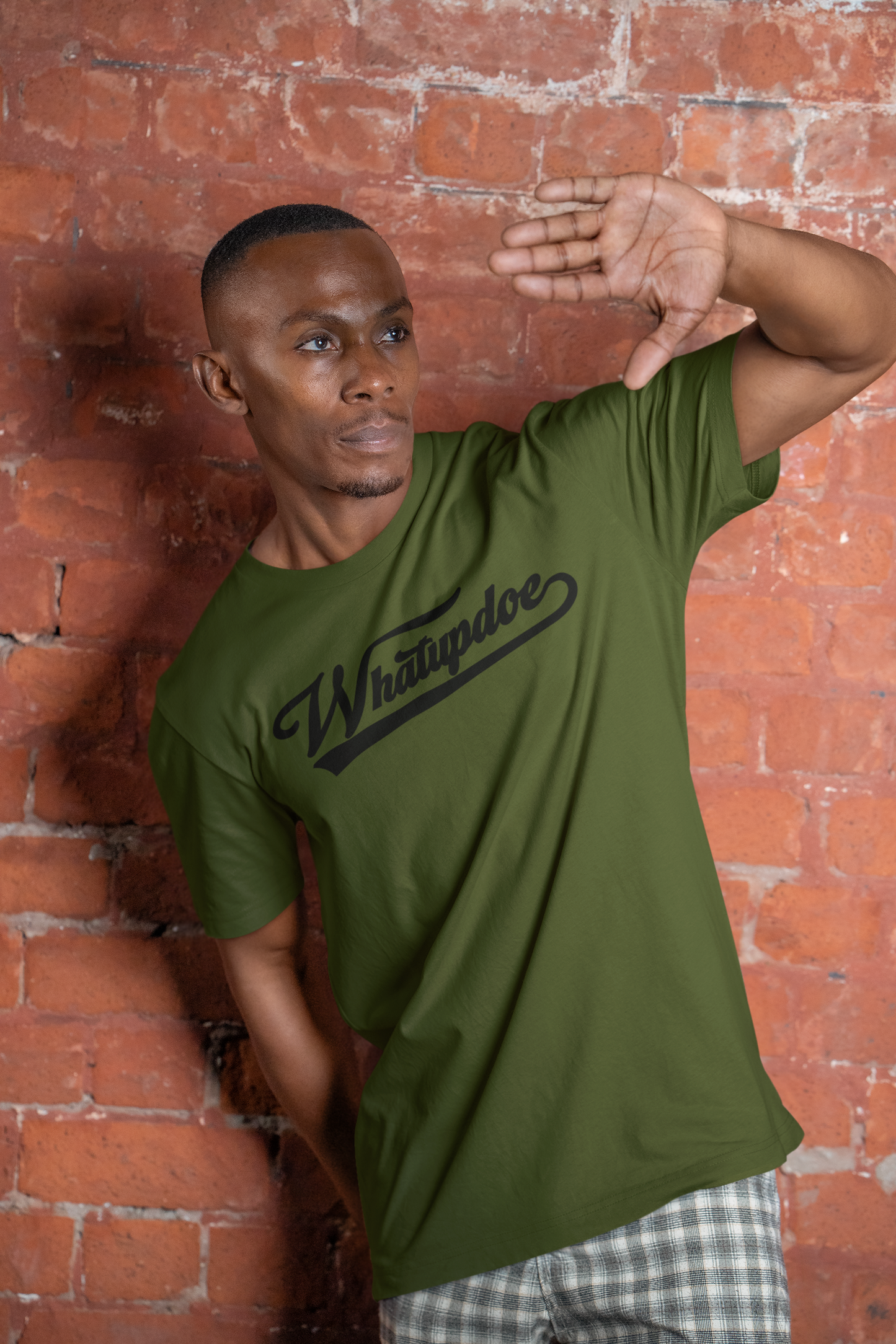 Men's Whatupdoe Black lettering Short Sleeve Shirt in Various Color Combinations