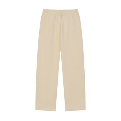 Solid Color Straight-Leg Sweatpants