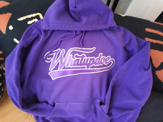 Whatupdoe Purple & Gold Sweatshirt Pullover Hoodie