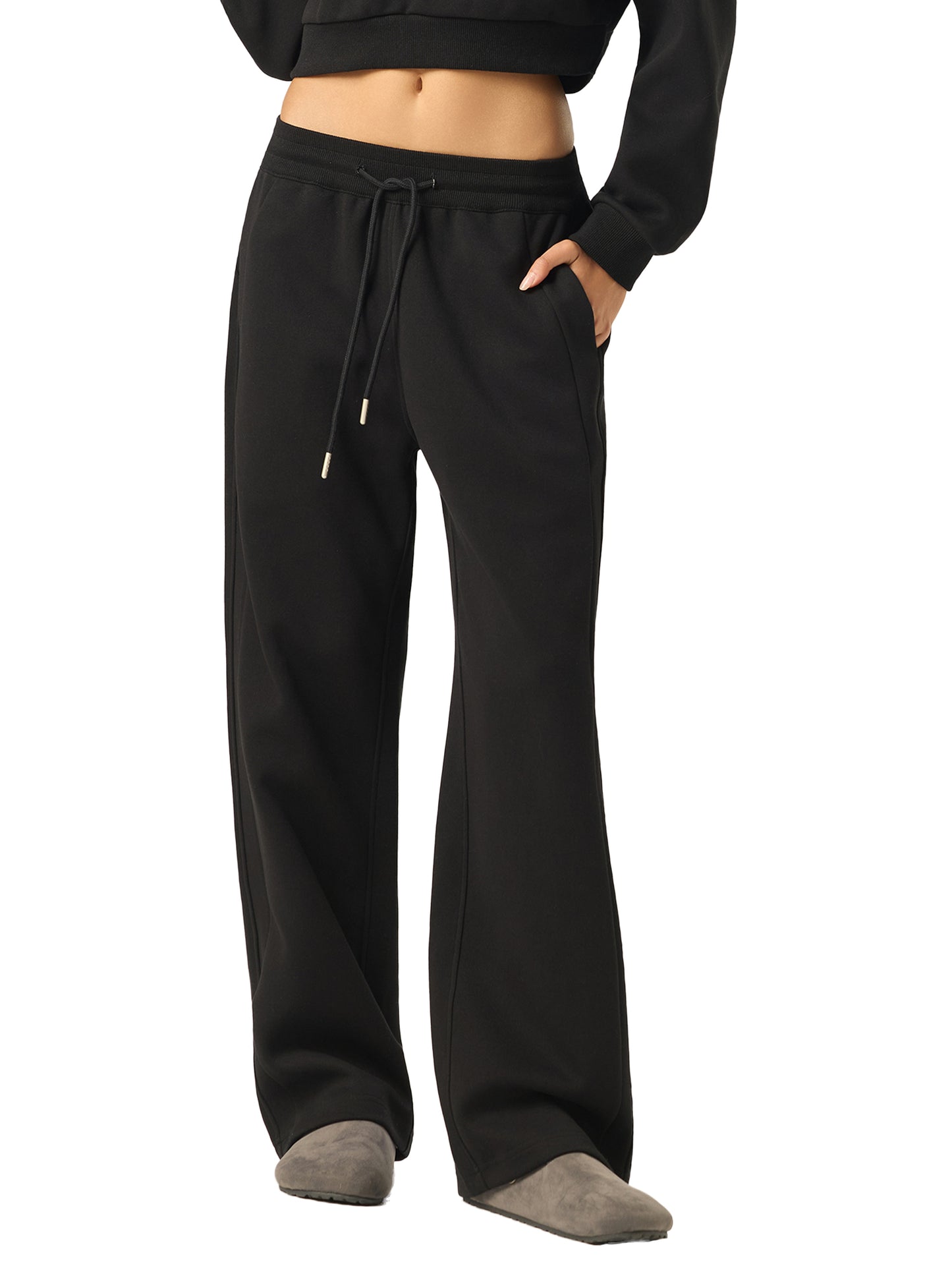 Women's Essential Drawstring Straight-Leg Sweatpants