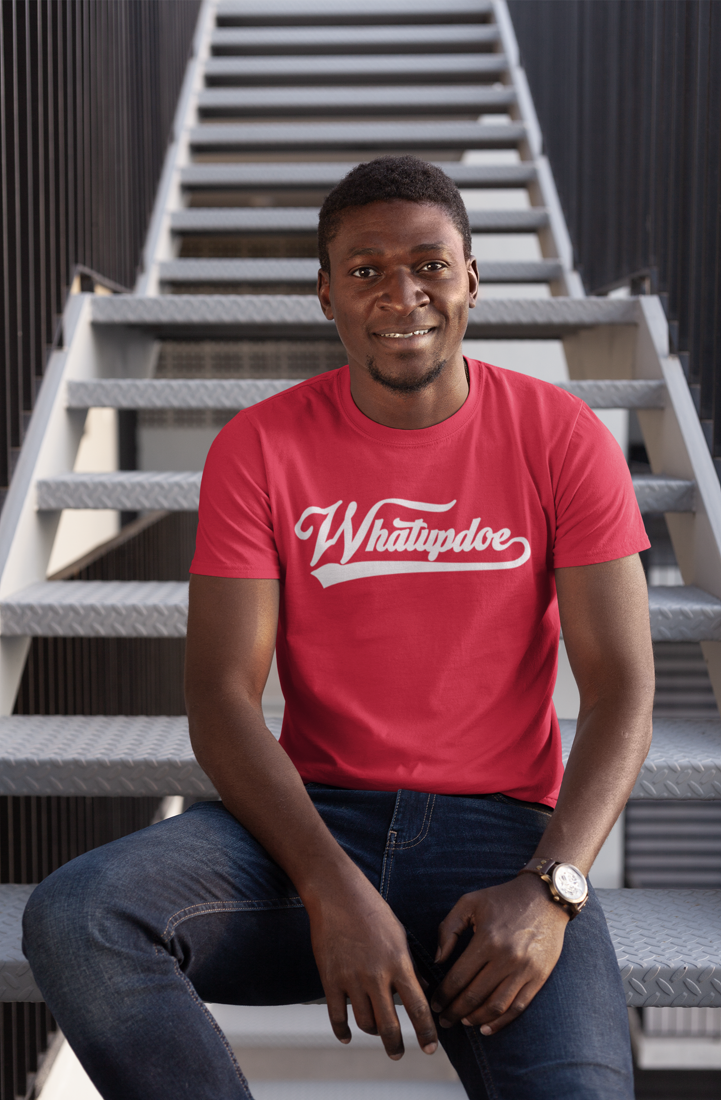 Men's Whatupdoe White lettering Jersey T-Shirt in Various Color Combinations