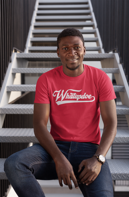 Men's Whatupdoe White lettering Jersey T-Shirt in Various Color Combinations